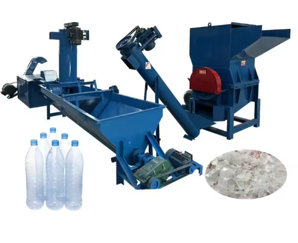 Lavadora de botellas de plástico de desechos de plástico Pp Pe Pet Máquina de reciclaje para la fibra de grapa de poliéster